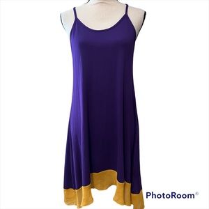 J&M Clothing Co. M women’s (LSU colors) game day dress purple gold new with tag